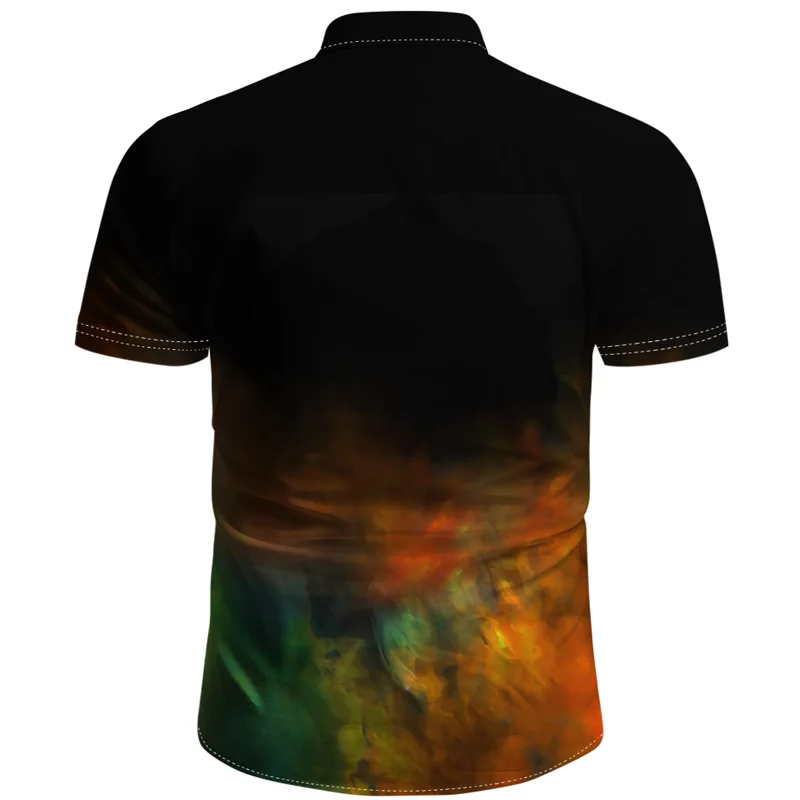 The most fashionable summer ancient Unisex men's shirt weiyifu leisure slim fit men's shirt hip hop beach Harajuku shirt
