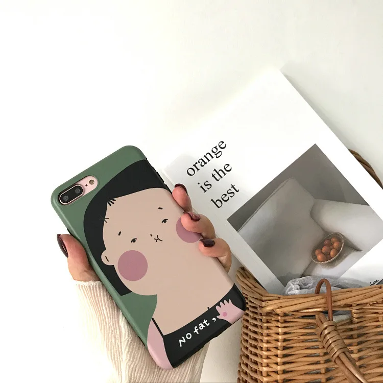 Kawaii милый чехол для телефона с надписью Not Fat Eating Girl iPhone 7 Puls 6 6S 8 X XS Модный мягкий
