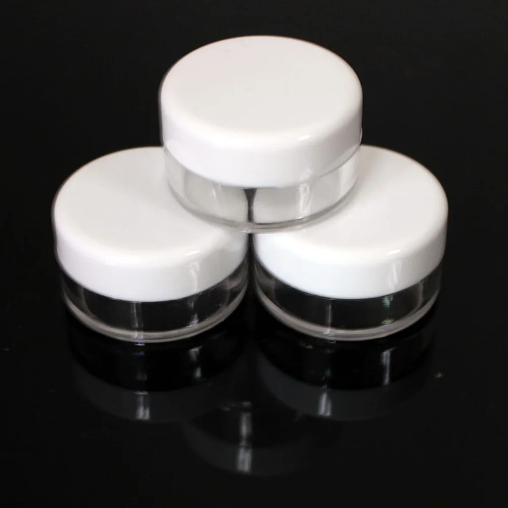 1000 шт./набор пустая пластиковая Косметическая банка для крема 5 мл прозрачная