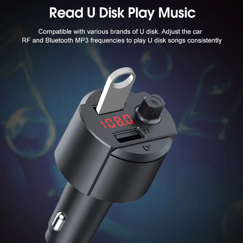 Беспроводной автомобильный MP3 плеер с Bluetooth FM передатчик устройство громкой