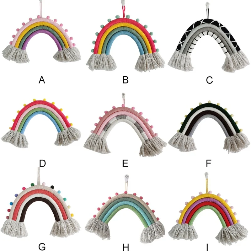 Веревка сделай сам радужная подвеска ручной работы Тканое украшение в