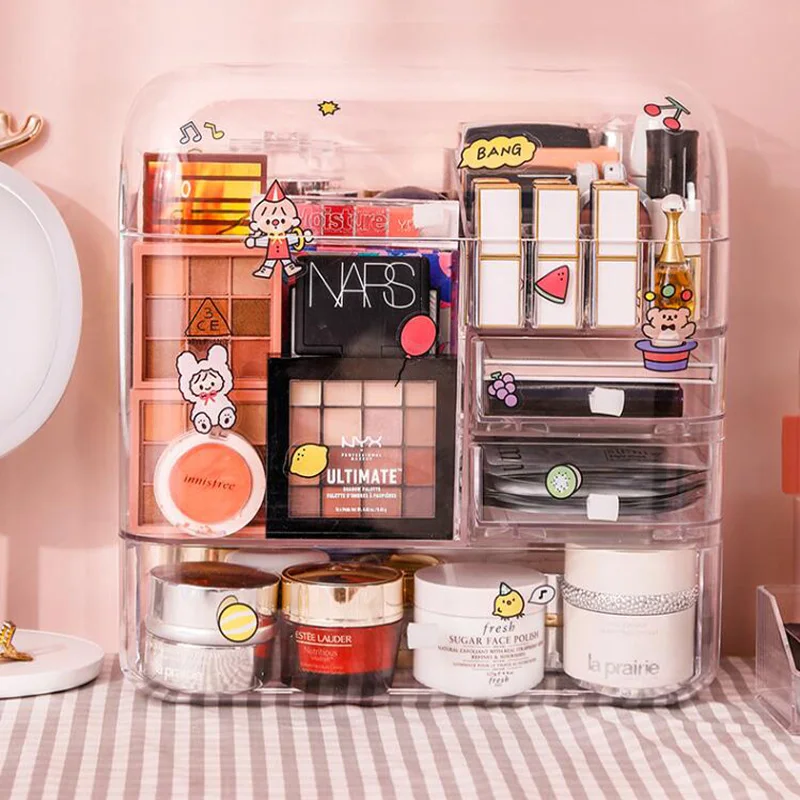 Многофункциональная коробка для хранения косметики 8 в 1 настольная стойка