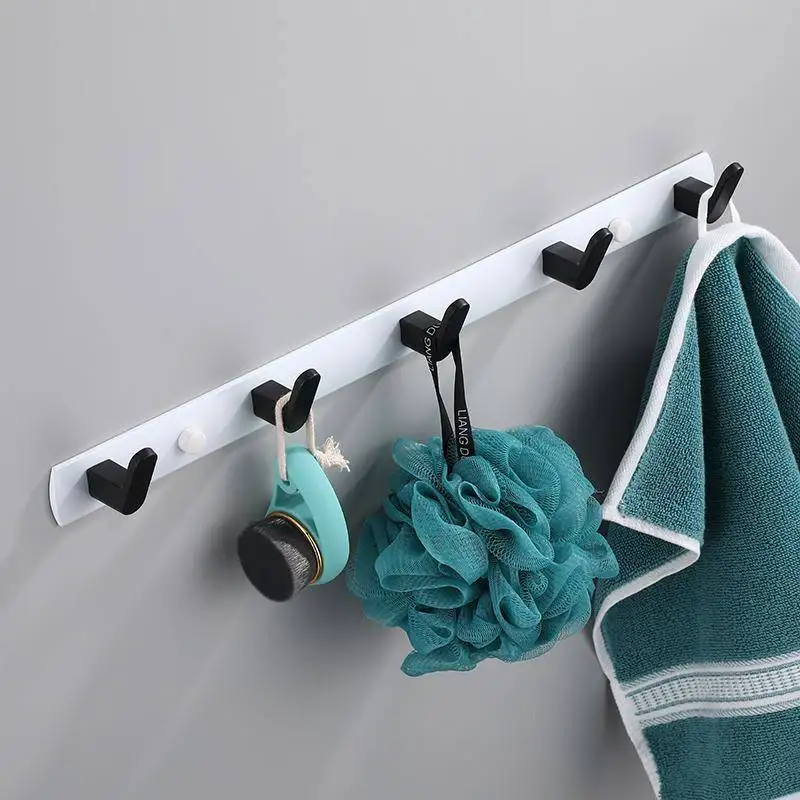 Прочный алюминиевый крючок для дверей самоклеящийся настенный дома сумки одежды