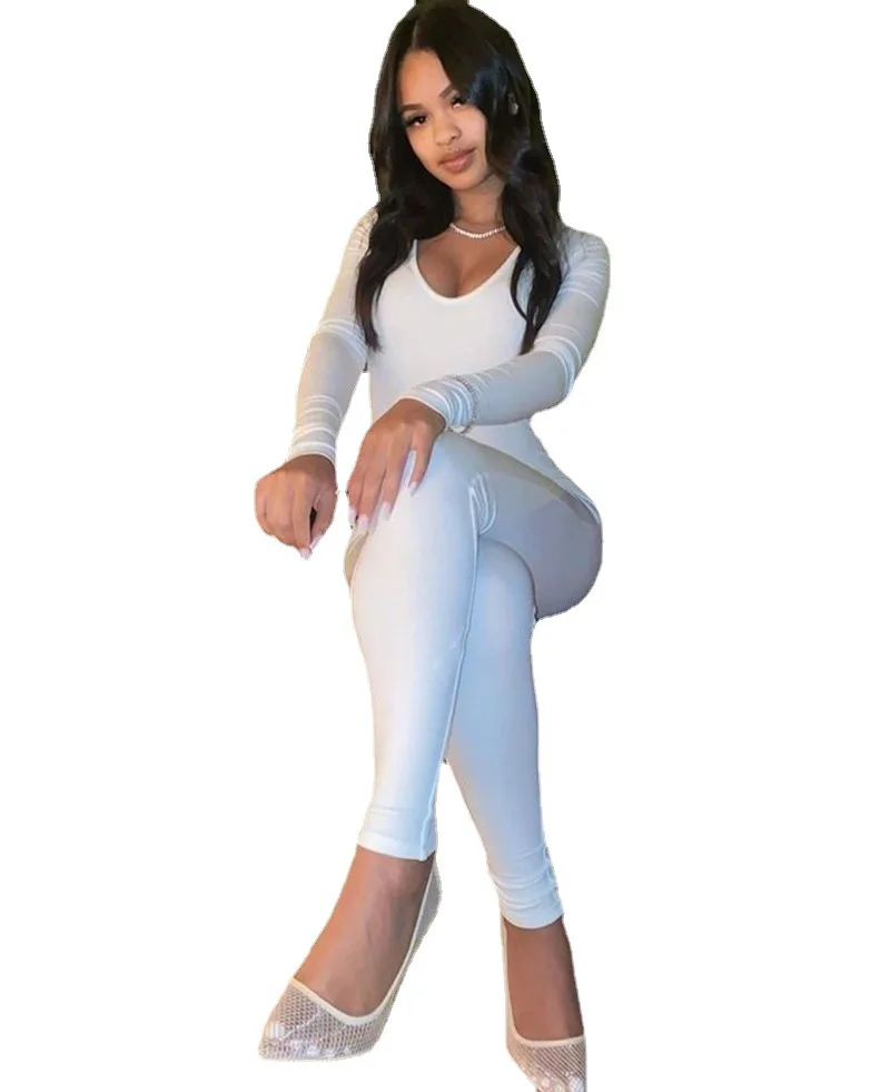 

Sexy Women Jumpsuit corset Solid Color Bodycon Long Romper Women Jumpsuit Bodysuit