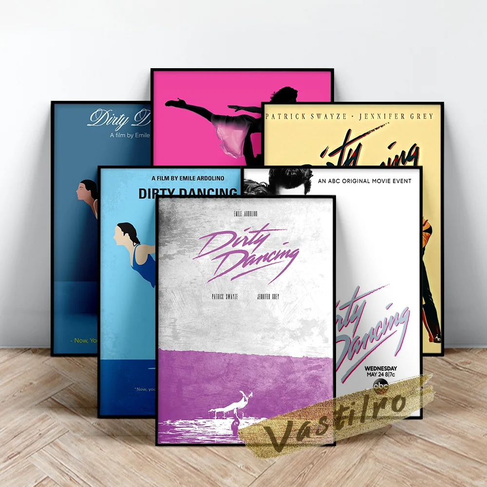 

Dirty Dancing Movie Poster, Movie Star Prints, Classics America Love Film Wall Picture, Abstract Double People Dance Wall Art