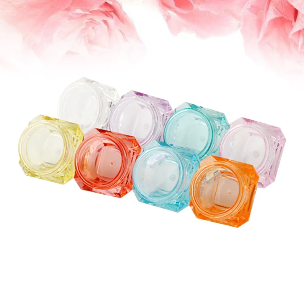 

40pcs 5g Mini Travel Bottles Portable Cosmetic Container Empty Cream Facial Mask Cosmetic Jar Pot (Transparent + Red + + Or
