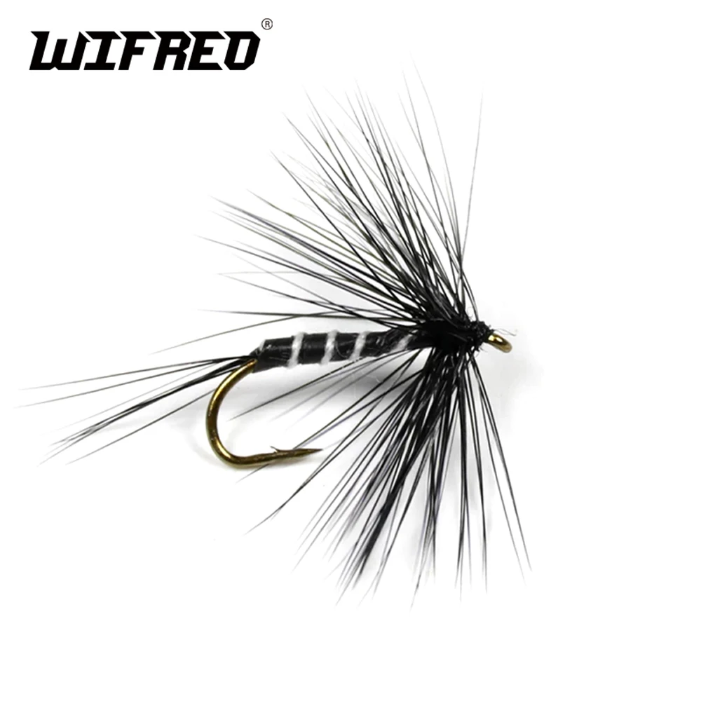Wifreo 10 шт. #10 черный зебра от комаров мух и ловли форели Сухой Мушки рыболовная