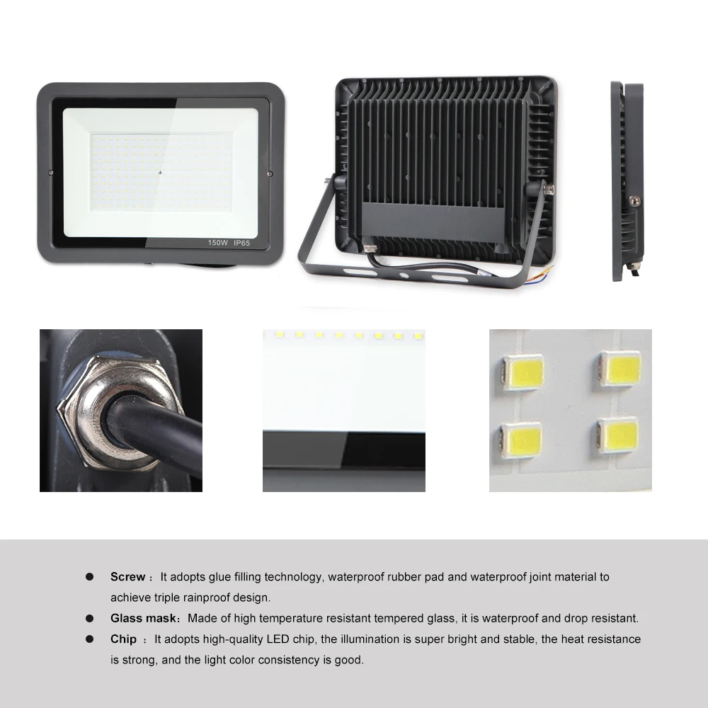 10W 50W 100W 200W 300W Светодиодный прожектор светильник водонепроницаемый ip65 уличный светильник s потока СИД светильник на открытом воздухе Точечный светильник сада ландшафтный светильник Инж