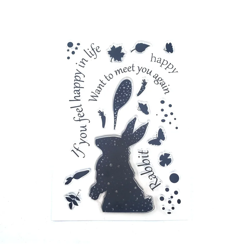Hot selling Silhouette rabbi alphabet transparent clear stamp / silicone seal roller DIY scrapbook album card production | Дом и сад