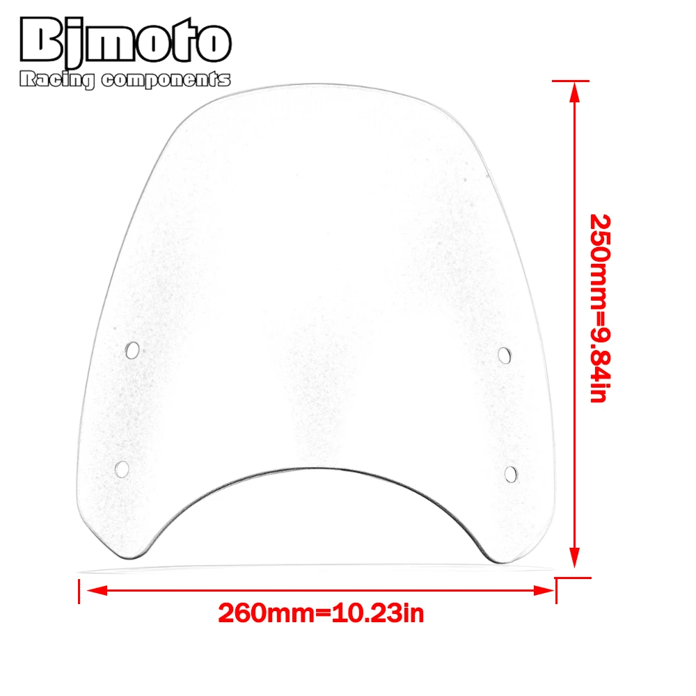 

Motorcycle Windscreen Windshield Deflector Protector For Triumph Speed Twin 19-21 Wind Screen Bonneville Scrambler 1200 XE/XC/BE