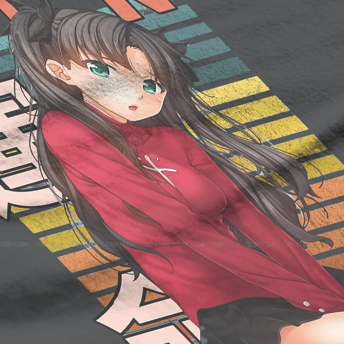 Футболка Рин Тосака с рисунком темный рисунок Судьба Ночь надёжная Sutei Naito