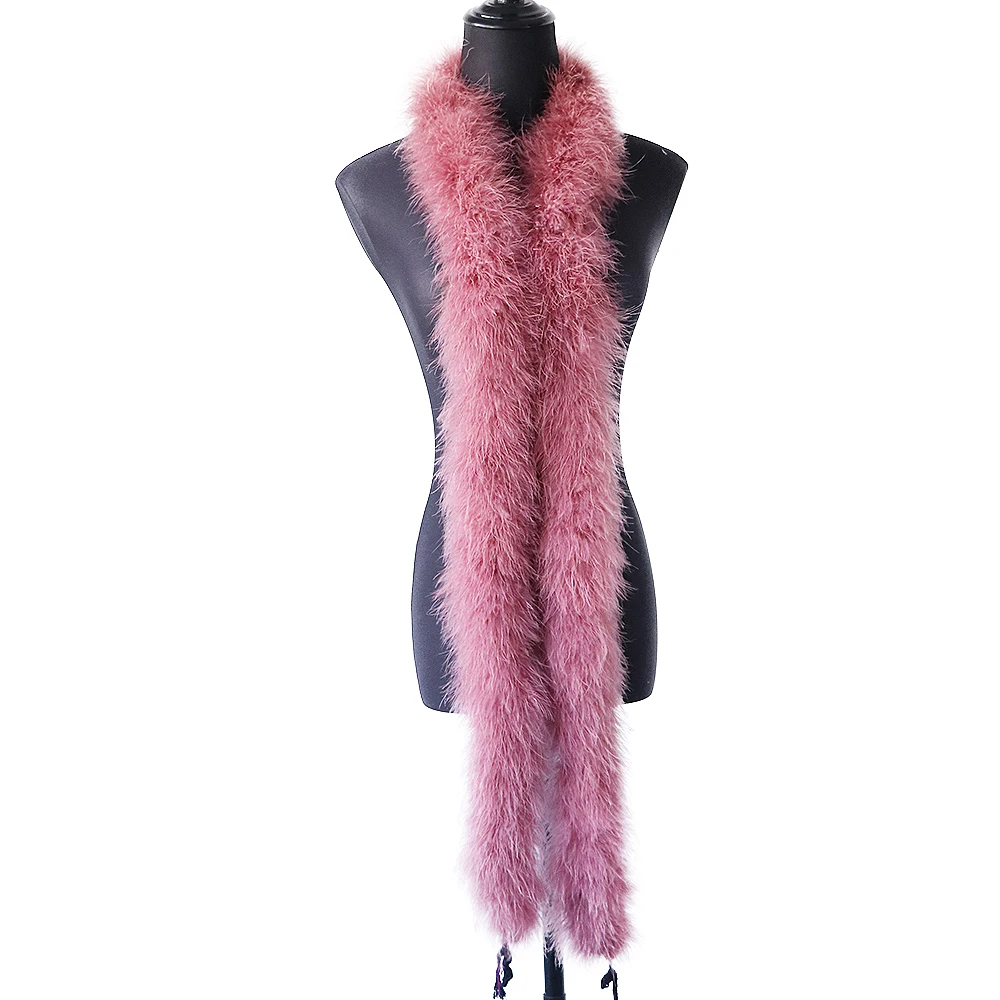 50 г Супер пушистая кожа розовый Марабу Боа индейки перья лента шоу шарф для