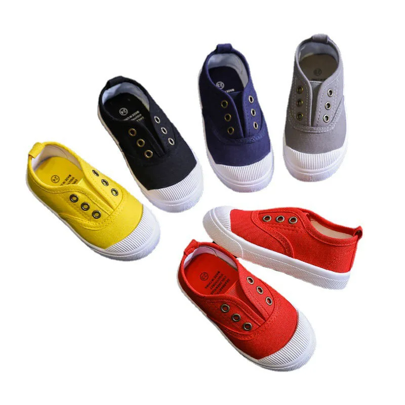 

2021 new spring and summer children's canvas shoes girls canvas shoes sneakers comfortable boys flat shoes non-slip sneakers