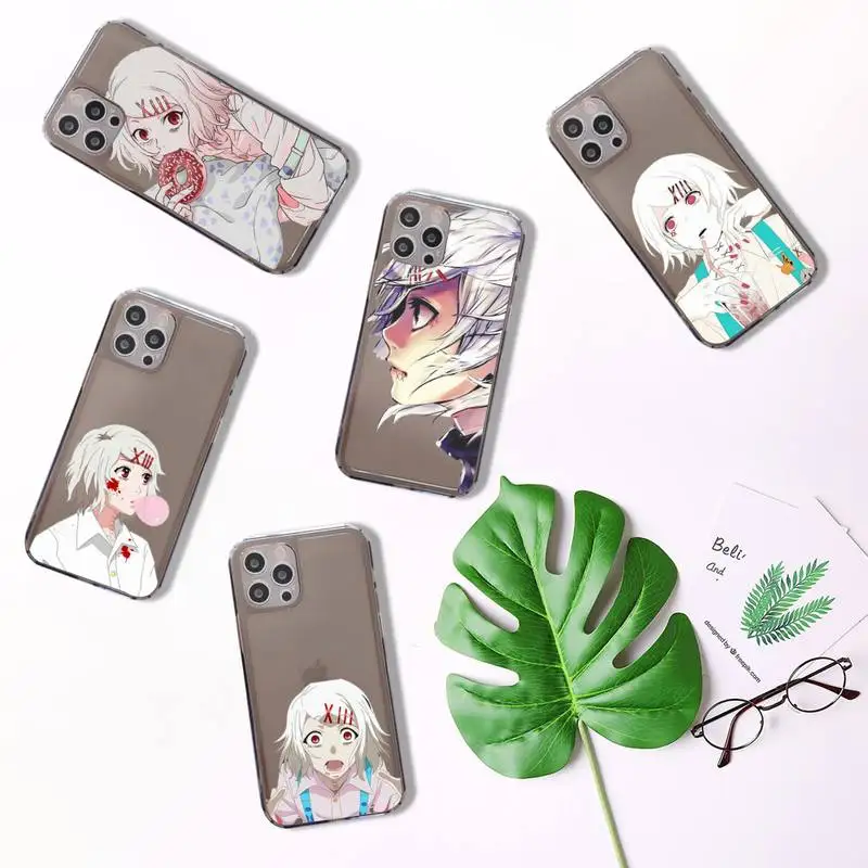 

JUUZOU SUZUYA Tokyo Ghouls Phone Case For iPhone 7 8 11 12 X XS XR MINI Pro Max Plus Retro Black Grey clear transparent