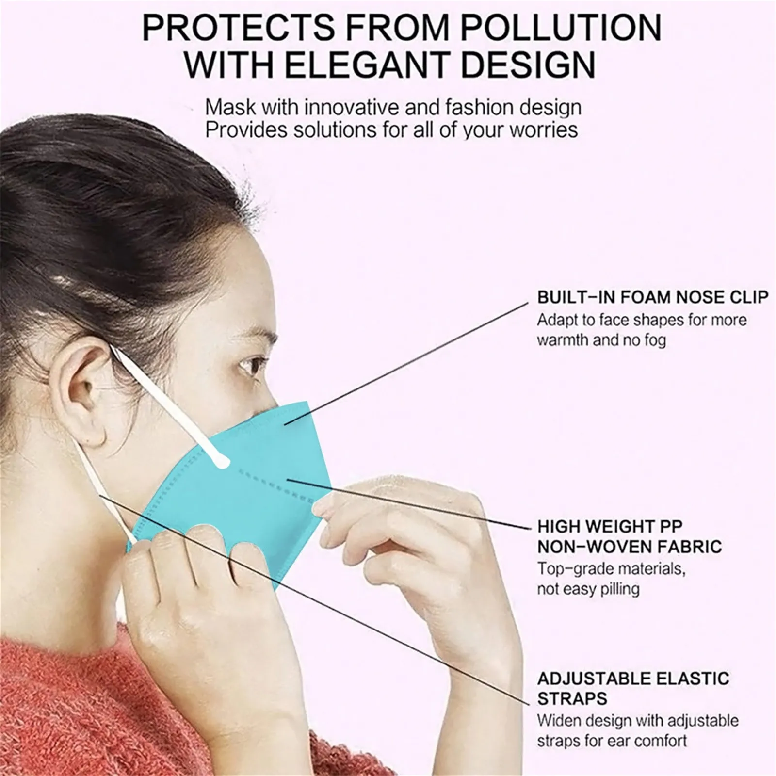 

Blue In Stock For Men And Women Washable 20/25/50 Pcs Breathable Adult Mask Foldable Drop Shipping Cosplay Facemask Reusable