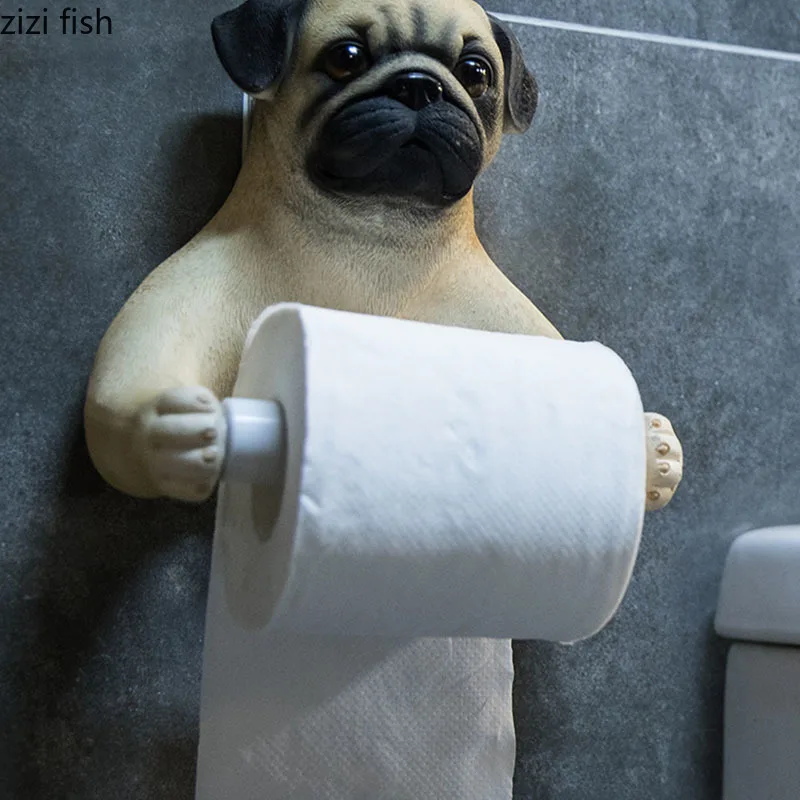 Держатели для рулонов с изображением кошек и собак держатель из смолы полотенце