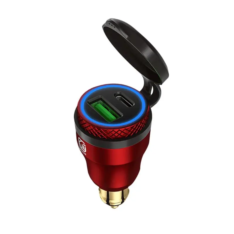 Водонепроницаемая мотоциклетная Быстрая зарядка 12 В 24 QC3.0 USB Type C PD адаптер
