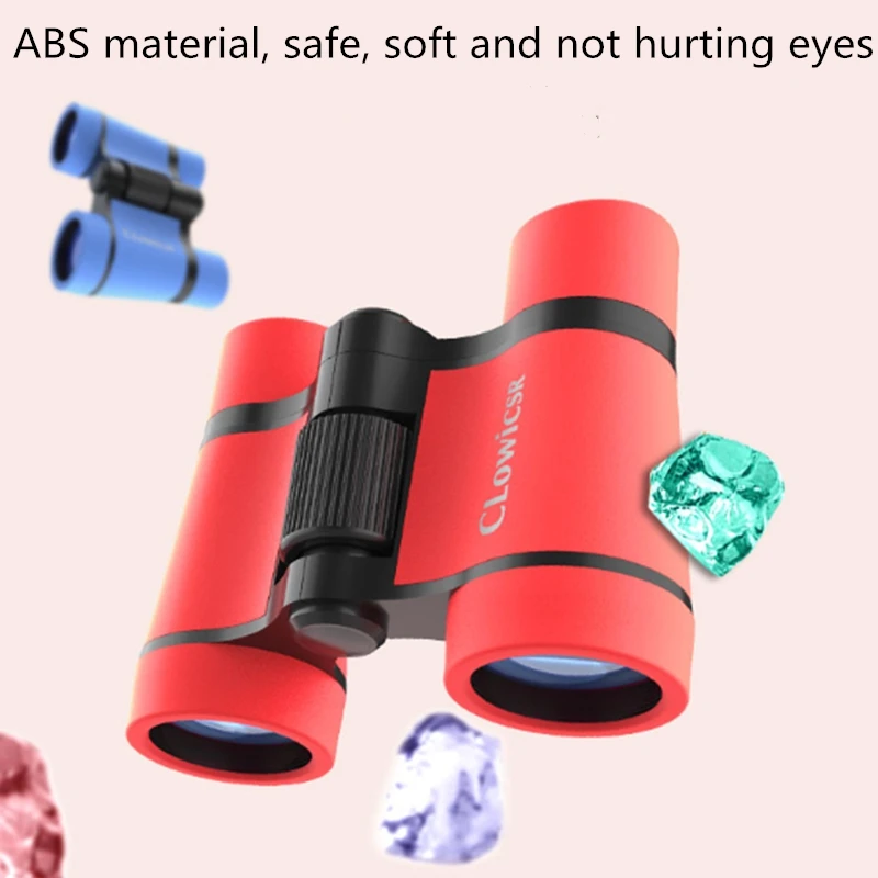 

4 цвета, детские бинокли, высокомощная защита глаз, цветные резиновые ручки, Нескользящие Детские Портативные игрушечные бинокли, подарок