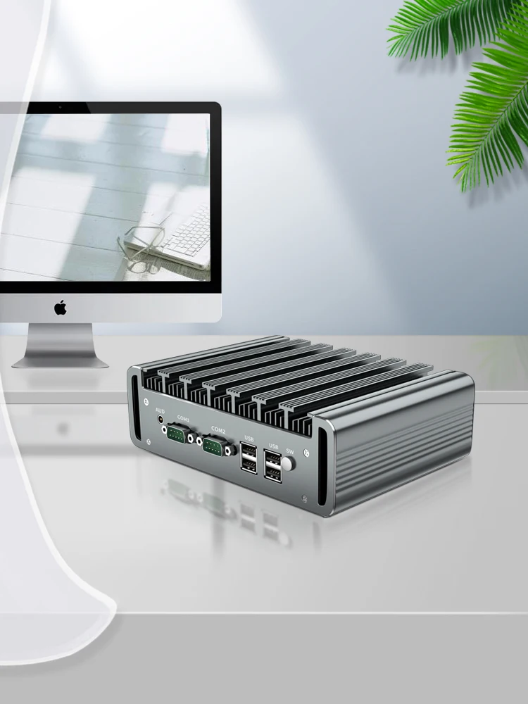 Безвентиляторный 2 RS232 с Core I3 I5 Dual Giagabit Lan промышленный мини-ПК поддержка Linux PFsense