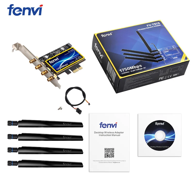 FV T919 двухдиапазонный 1750 Мбит/с 802.11AC Hackintosh PCI E WiFi адаптер Express беспроводной BCM94360CD +