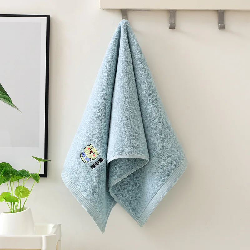 

Cotton Towel Lovely Weather Embroidery Towel Water Absorbent Bath Towel Thick Soft Face Towel Couple Adults Children Towel