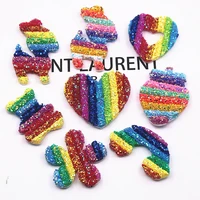 glitter paillette rhinestones multicolor pads patches appliques for craft clothes sewing supplies