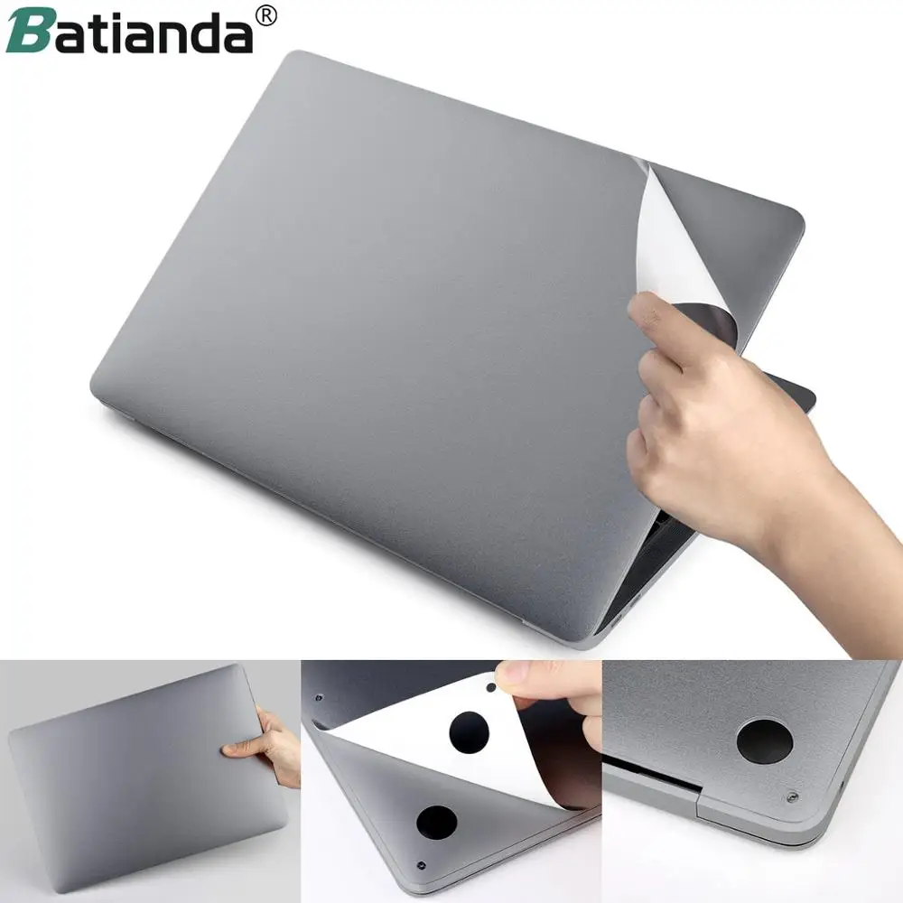 Объемная серая наклейка для ноутбука совместимая с новым MacBook Pro 16 Touch Bar
