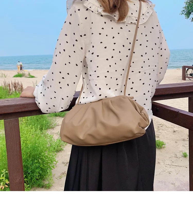 Сумка женская Мягкая ручная модный кошелек клатч Сумочка для вечеринок Сумка женская большая сумка с рюшами два размера