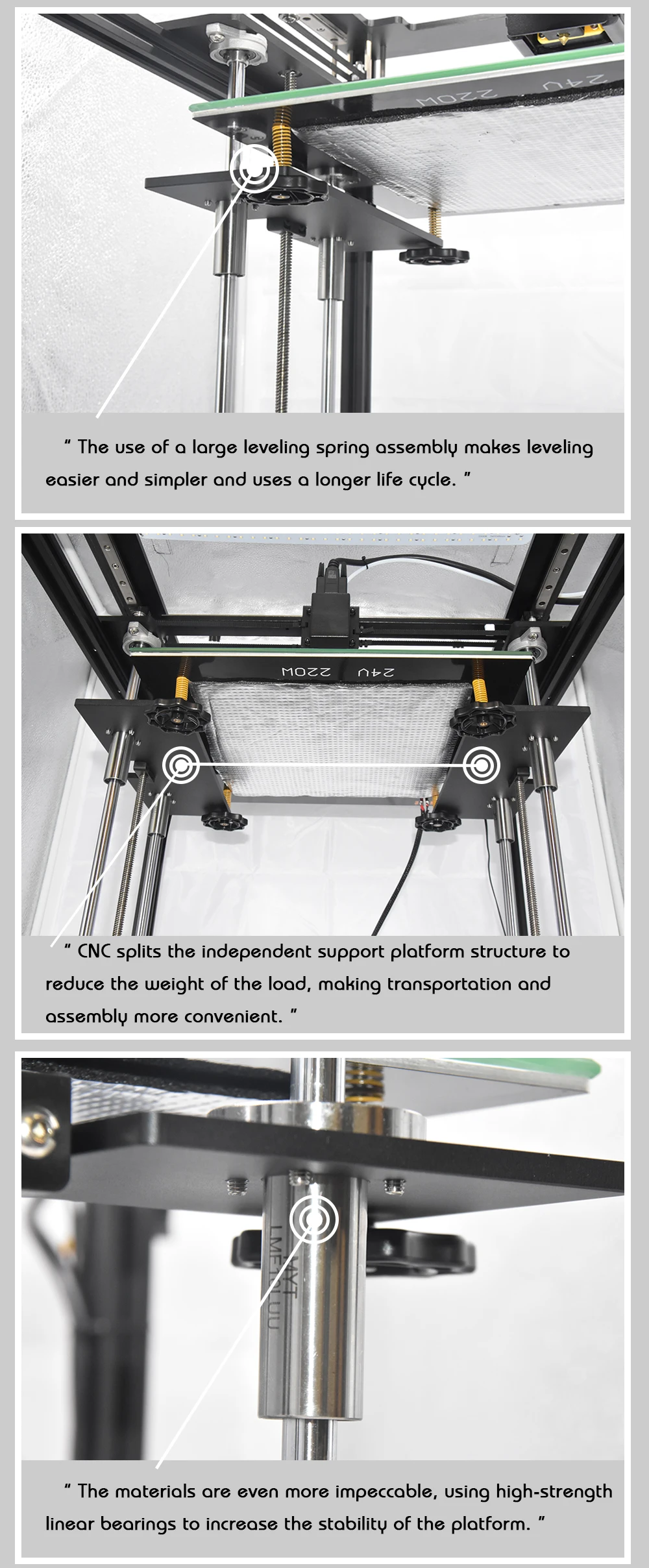 Creative3D BestNew CoreXY Elf двойной z axis 3d Принтер Высокоточный алюминиевый профиль рама большая площадь
