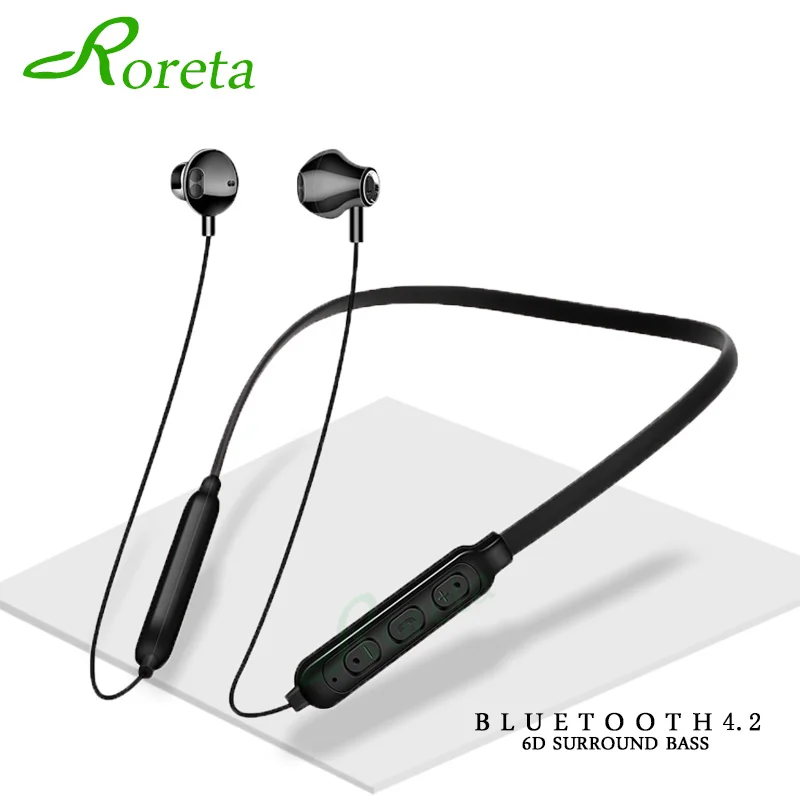 Roreta беспроводные Bluetooth наушники стерео спортивные наушники с микрофоном шумоподавление ушной крючок гарнитура для iPhone samsung