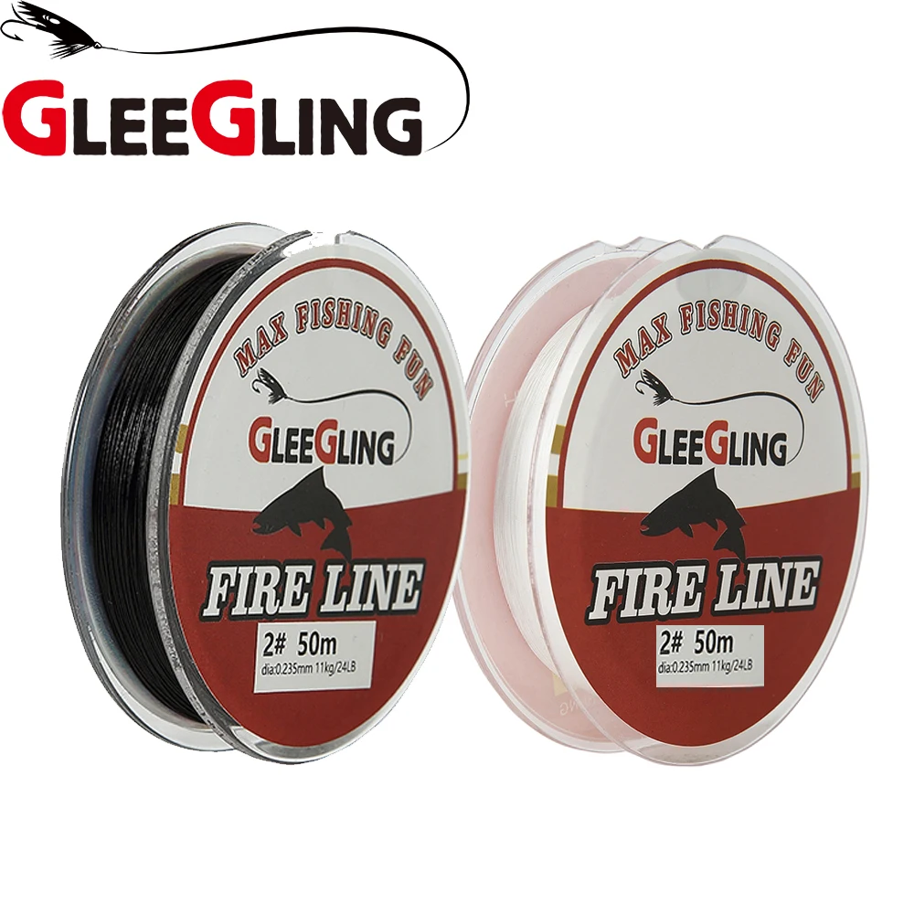 GLEEGLING 50M Leader Line Fire Fishing Lines Белый Черный Цвет 13 2 171.6LB стальная проволока для ловли