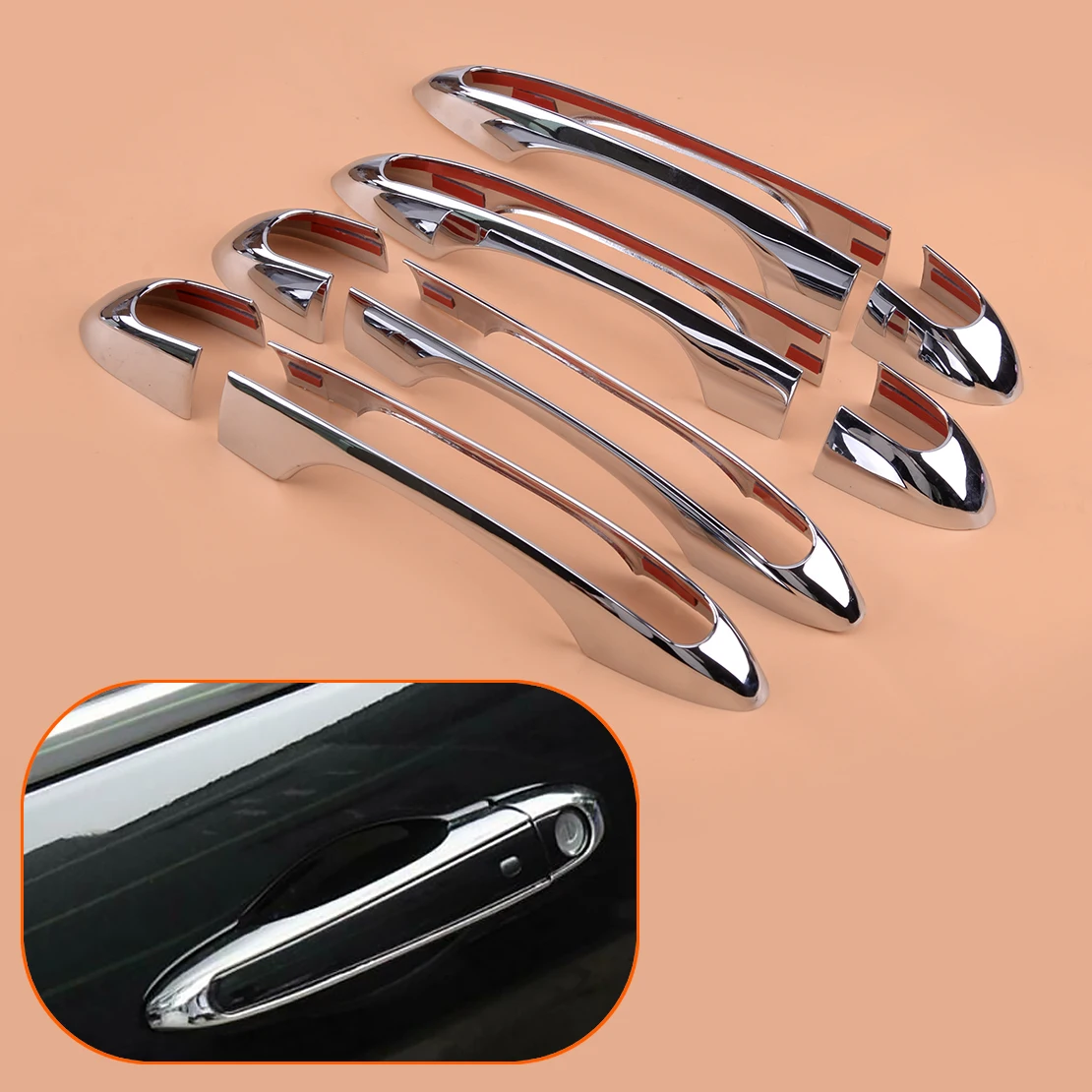 ABS 4 комплекта наружная Дверная ручка Крышка полый подходит для Jeep Cherokee 2014 2015 2016 2017