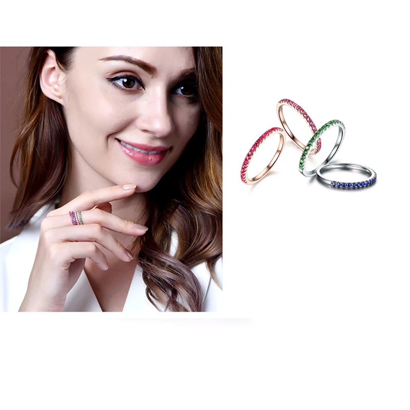 ML натуральный Tsavorite/Сапфир/розовый драгоценный камень/рубин 18K чистое золото 2020