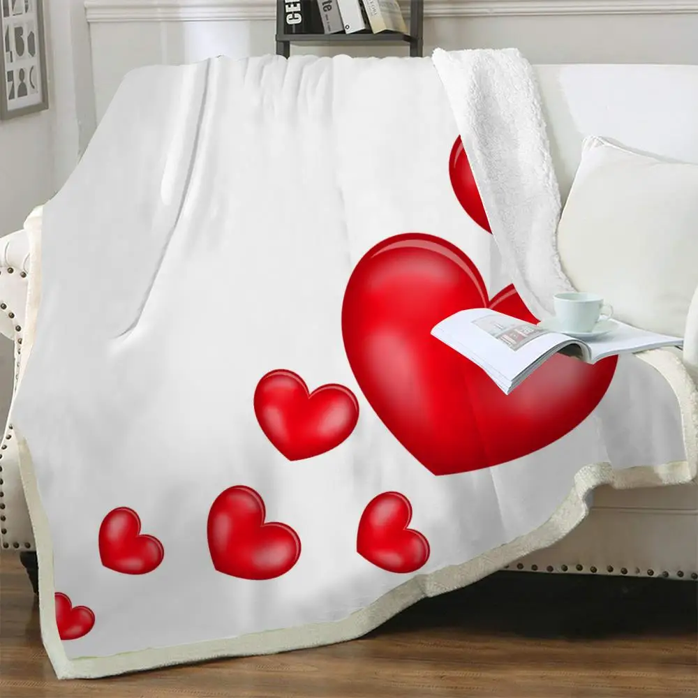 

Романтическое покрывало NKNK Brank Love покрывало для кровати, постельное белье для пар, покрывало Tanabata с 3D принтом, покрывало из шерпы, новый узор ...