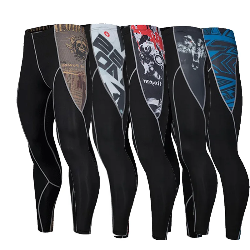 

Men Compression Tight Leggings Running Sports Male Gym Fitness Pants Quick dry Trousers Training basketball compression tights