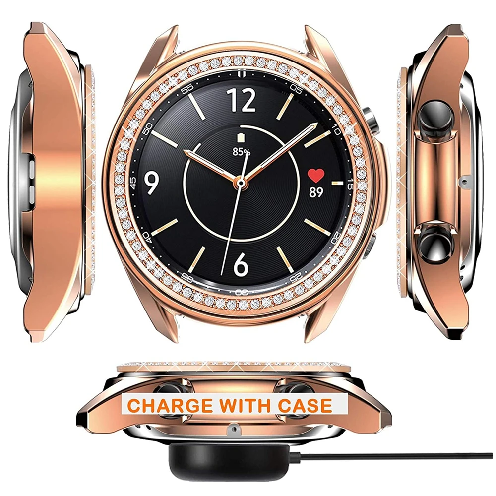 Чехол с кольцом-рамкой для часов samsung gaalxy watch 3 45 мм 41 мягкий чехол-бампер из ТПУ