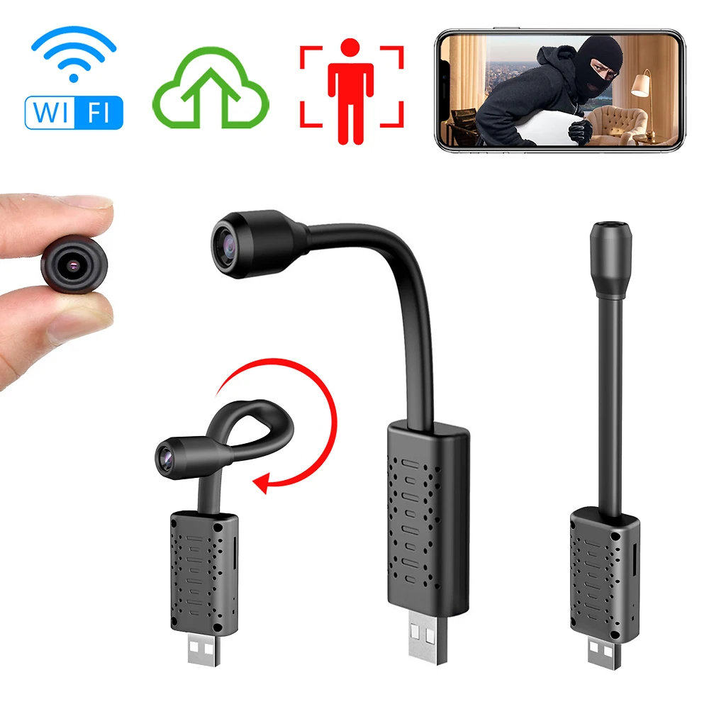 

720P Mini Wifi Camera Nanny Camcorder AI Body Shape Recognition Cloud Storage Real Time Monitoring Camera Max 128G 7x24 hours