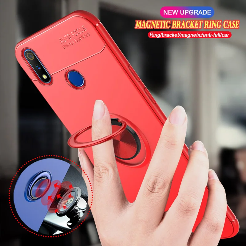 Чехол для OPPO Realme C15 C12 C11 V5 6 5 3 2 Pro 6s 5s 6i 5i C1 C2 C3 C3I 2020 мягкий магнитный автомобильный