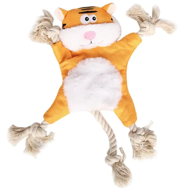 

Legendog 1pc Pet Chew Toy Lovely Tiger Shape Bite-Resistant Pet Sound Toy Dog Rope Toys Teething Toys Pet Supplies
