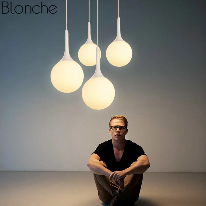 Современный подвесной светильник в стиле лофт со стеклянными шариками