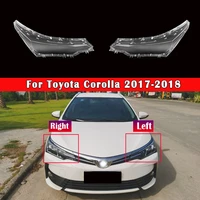 car headlamp lens for toyota corolla 2017 2018 car replacement auto shell cover front headlamp transparent lampshade auto light
