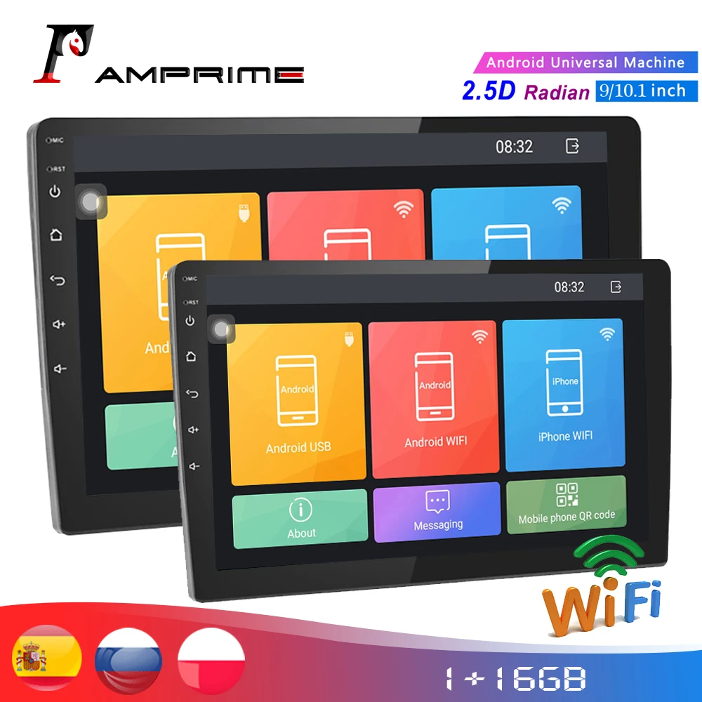 Автомобильный мультимедийный плеер AMPrime мультимедийная стерео система на Android 10 1