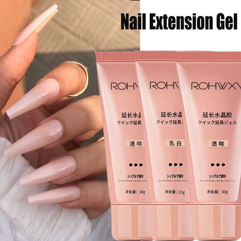 

Nails Extension Gel 15/30ML Acrylic UV Gel White Clear Quick Building Gel for Nails Finger Prolong Form Tips Manicure Nail Tool