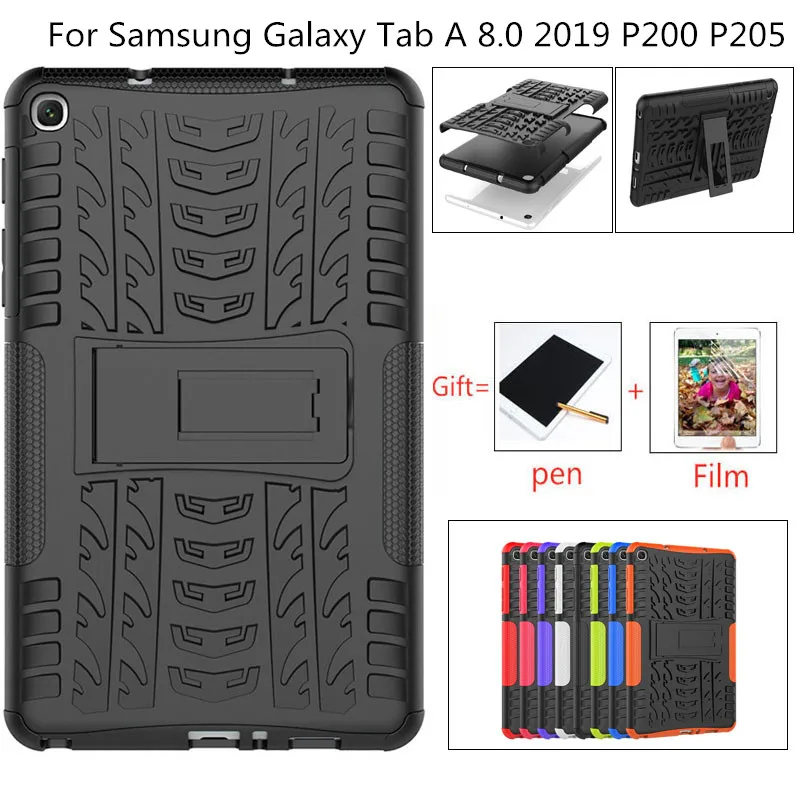 

For Samsung Tab A 8.0 T290 P200 T280 T380 T220 T710 T560 T580 T510 T720 P610 Tablet armor case TPU+PC Shockproof Stand Cover