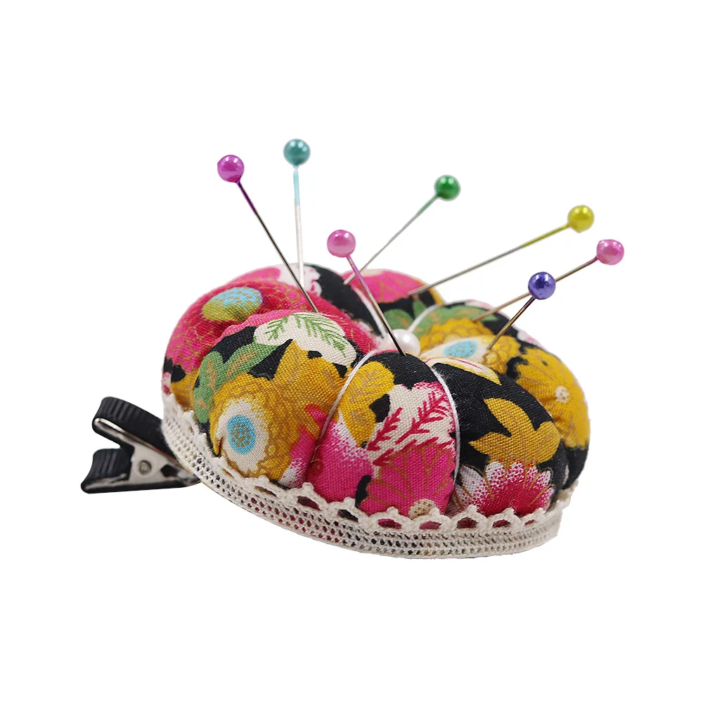 3 цвета Милая тыква в форме цветка булавка Подушка с зажимом швейная игла пинетки