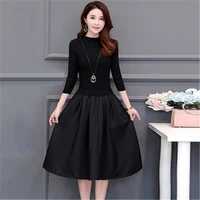 womens two piece suit womens knitted suits spring autumn long sleeved female two sets middle ladies pullover and skirt suit