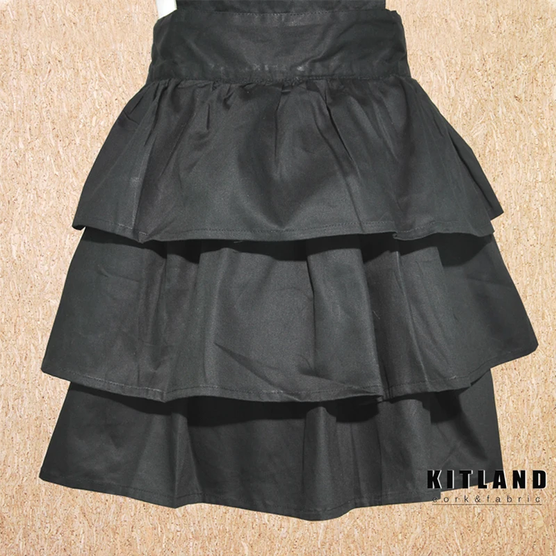 

Kitland black Cloth Apron For Home Kitchen Cooking BBQ Waist Bib Women Apron