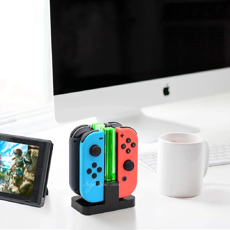 

Switch Handle Charging Station Fast Charging 4 Charger Dock Station For Nintend Switch Controller