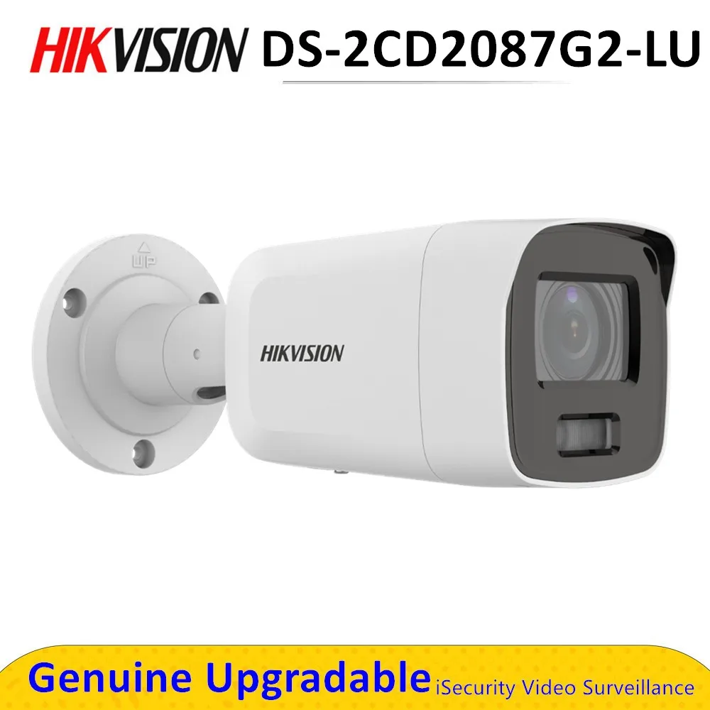 Hik ip камера безопасности 4K 8MP DS 2CD2087G2 LU Цвет Vu CCTV POE Встроенный микрофон мини пуля