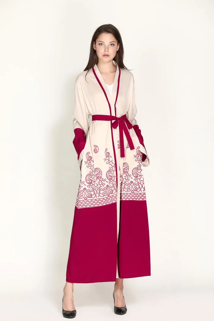 Женский кардиган мусульманское платье с цифровым принтом арабское женское